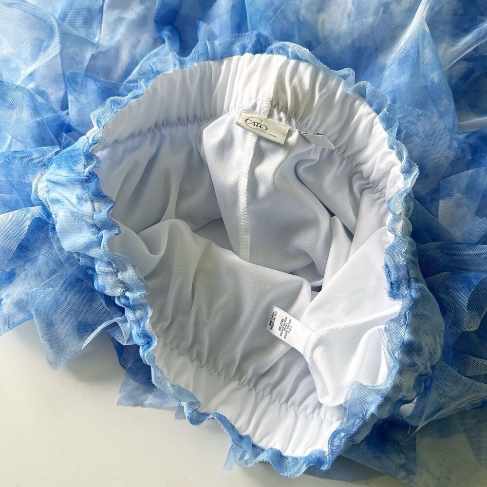 Fairycore Coquette Soft Romantic Tie Dye Ruffled Elastic Waist Tiered Skirt Med - Picture 15 of 15